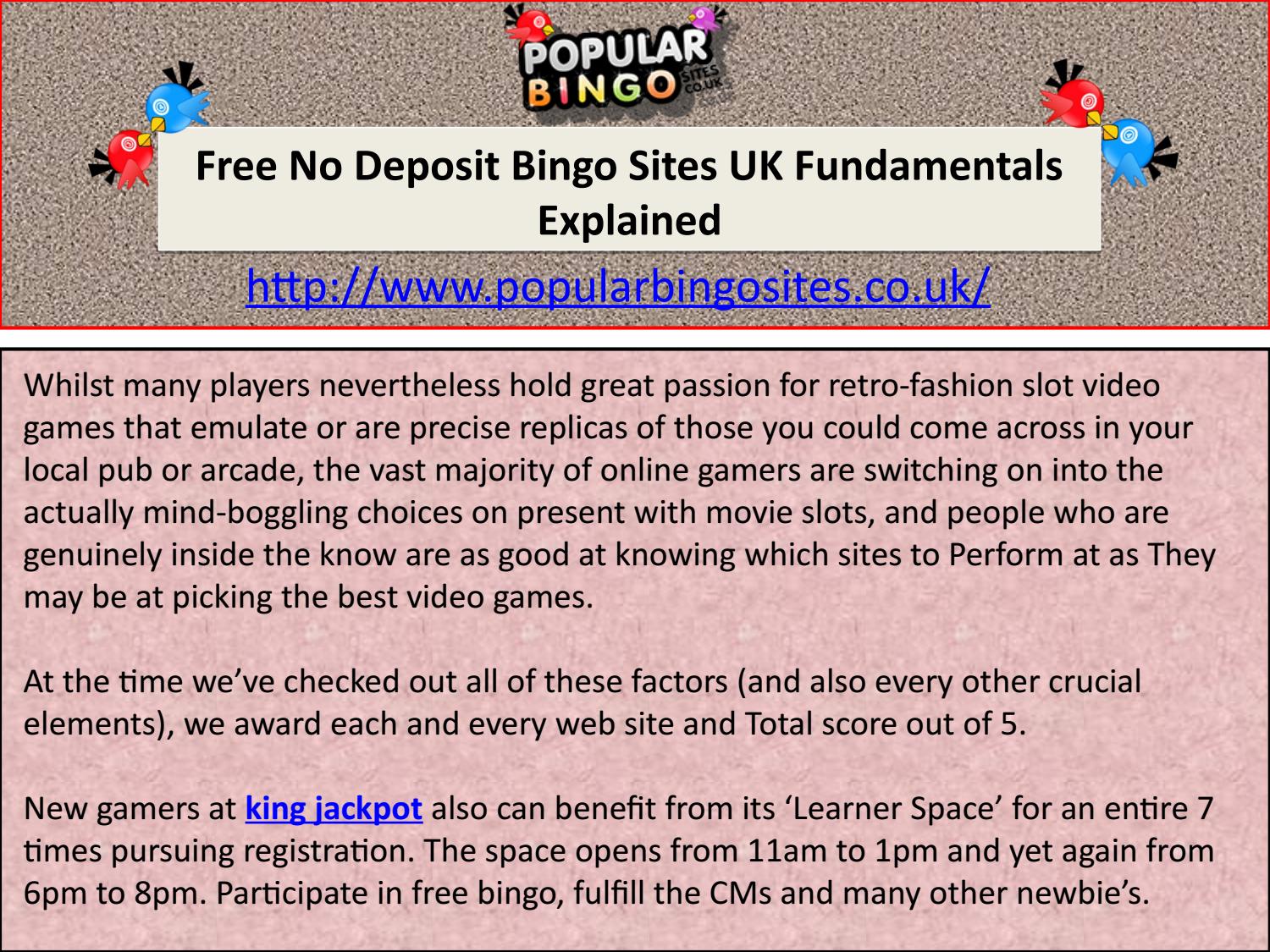 Free bingo sites no deposit
